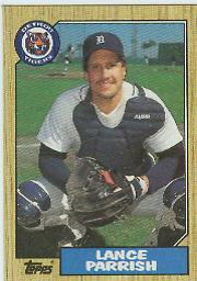1987 Topps Baseball Cards      791     Lance Parrish UER#{(No trademark&#{never corrected